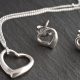 Personalised Box with Heart Necklace and Earrings